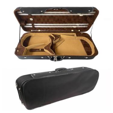 Imagem de Capa dupla ajustável para violino – comporta violino de 4/4 e viola de 38 a 43 cm – Mochila rígida com 4 suportes de laço, bolsa para partituras, 2 alças traseiras – durável e leve para músicos