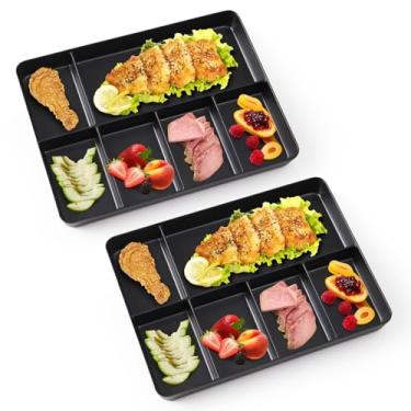 Imagem de Joviton HOME Bandeja de servir preta e travessa para festas, pratos e pratos de comida, bandejas elegantes para servir frutas e lanches