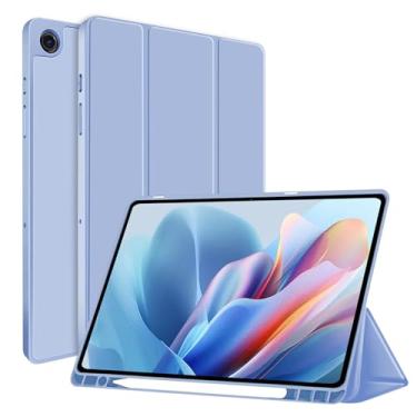 Imagem de Capa para Tablet com Suporte para S-Pen e Auto Wake/Sleep - Para Samsung Galaxy Tab A9+ (11 Polegadas), Case em Couro PU Anti-Impacto Leve e Resistente (azul)