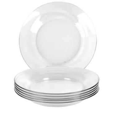 Imagem de Kit c/6 Pratos Duralex Astral Fundo Vidro Transparente Nadir - Nadir F