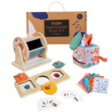 Imagem de Kit de jogo Montessori Toys Twefex 3 em 1 de 6 a 12 meses com tambor