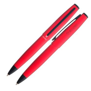 Imagem de Caneta Crown Personalizada Esferográfica Unique Gravação Nome Logo Sofisticada Presente Luxo (Vermelho)