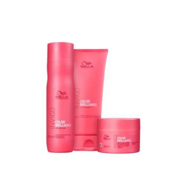 Imagem de Kit Wella Professionals Invigo Color Brilliance Trio, BRANCO, 600ml