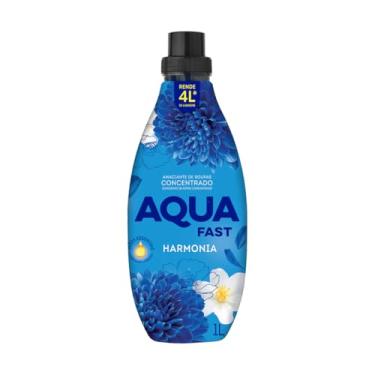Imagem de Aquafast Amaciante de Roupas Concentrado Harmonia, 1L, Perfume Duradouro, Fórmula Concentrada