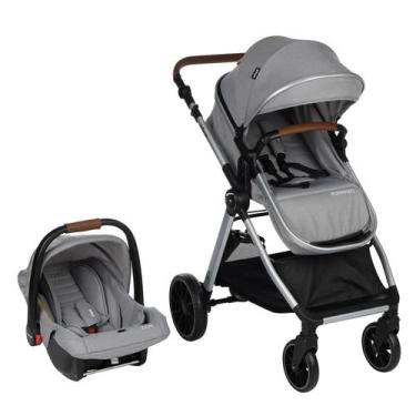 Imagem de Carrinho Romanzo Travel System Moisés e Bebê Conforto cor Cinza DUO In