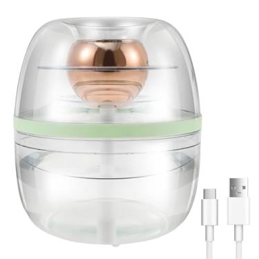 Imagem de Umidificadores para quarto com bicos de pulverização duplos e tanque de água de 3 L, carregamento USB, umidificador de ar silencioso doméstico com luz noturna para quarto, mesa e escritório, máquina