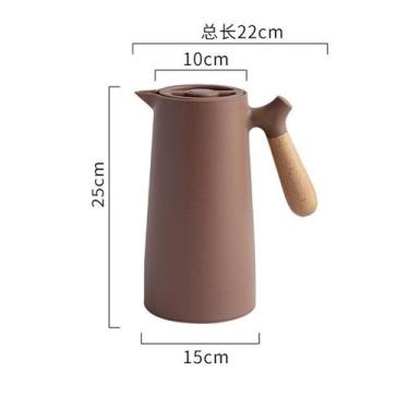 Imagem de 1L de café térmico Carafe Double Walled Vacuum Coffee preto - J-One