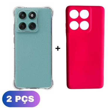 Imagem de Kit Capa Colorida + Capa Transparente Moto Edge 60 Fusion