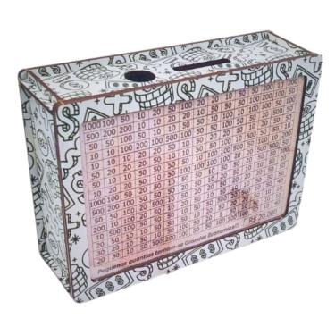 Imagem de Cofrinho Cofre Guardar Dinheiro Woodbox Japones Poupança Din