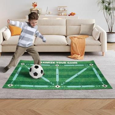 Imagem de Equipamento de treinamento de futebol, tapete de treinamento de futebol, tapete de treinamento de passos de agilidade, equipamento de treinamento de futebol de absorção de choque silencioso, para