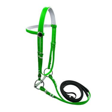 Imagem de RNXRZANK Rédea de Cavalo com Rédea, Equipamento Equestre Versátil, Cabresto de Corda para Adestramento, Trilha, Percurso, 135mm