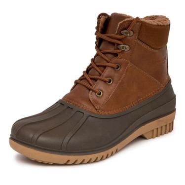 Imagem de LONDON FOG Aspen Botas de inverno masculinas impermeáveis para neve - Botas de neve masculinas com isolamento térmico ou botas de chuva, preto castanho ou marrom, tamanho 7 a 15 larguras médias e