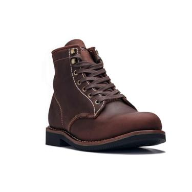 Imagem de Golden Fox 'Overlord' Bota masculina de serviço de 15 cm, couro de flor integral oleado premium, classificação ASTM, Cordovan 24, 40
