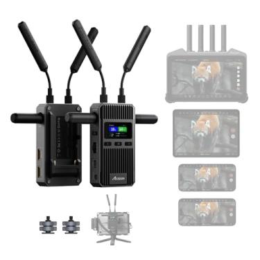 Imagem de Accsoon Sistema de transmissão de vídeo sem fio CineView 2 SDI, transmissor de vídeo HDMI SDI de banda dupla, alcance de 457 m, latência de 50 ms, transmissão ao vivo UVC/RTMP, compatível com CineView
