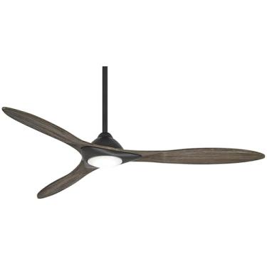 Imagem de minkaAire F868L-ORB Elegante - Ventilador de teto LED de 152 cm, Acabamento em bronze polido a óleo com acabamento de lâmina de madeira temperada