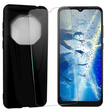 Imagem de MAOUICI Capa para celular Umidigi G100 Pro/G100 5G 2025, capa macia de TPU antiimpressão digital, protetor de tela de vidro temperado [1 unidade] [6,9 polegadas]