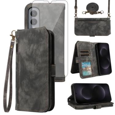 Imagem de Asuwish Capa de celular para Samsung Galaxy S25 Edge 5G carteira celular com protetor de tela de vidro temperado alça transversal alça flip compartimento para cartão S25Edge 25S S 25 25Edge 6.66 2025