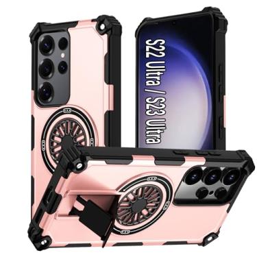 Imagem de ZOEII Capa magnética 23 Ultra para Samsung S22 Ultra/S23Ultra, 6,8 polegadas, [compatível com acessórios MagSafe] Capa protetora de grau militar para Galaxy 22Ultra / 23Ultra ouro rosa