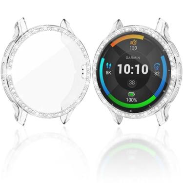 Imagem de [Pacote com 2] Capas RICHONE Bling compatíveis com relógio Garmin Venu 3, película transparente com glitter de TPU macio para Venu 3 de 45 mm, capas para smartwatch, moldura e para-choque, acessórios