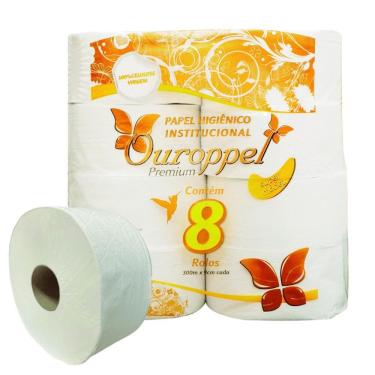 Imagem de Papel Higienico Rolao 8X300M Ouroppel Premium 9Cm Folha