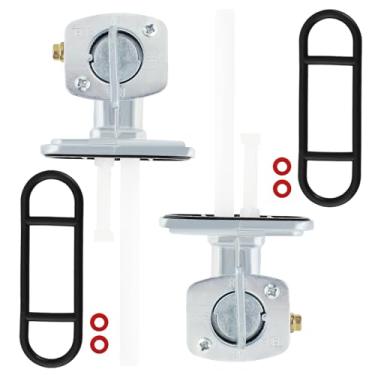 Imagem de LIYYDS 2 peças de interruptor de tanque de válvula Petcock de gás combustível compatível com Kawasaki KLT110 KLT160 KLT185 KLX125 KLX125L KLX250 KLX250R KLX300 KLX300R KLR250 Valcon Vulcan 500 VN1500
