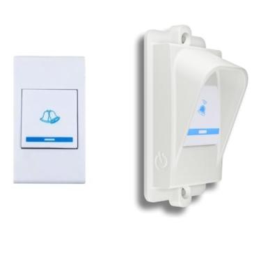Imagem de Campainha Sem Fio com Protetor Antifurto em ABS Bivolt IPEGA KP-CA327 – À Prova d’Água, Alcance 150m, Instalação Fácil, + Bateria Inclusa (Branco)