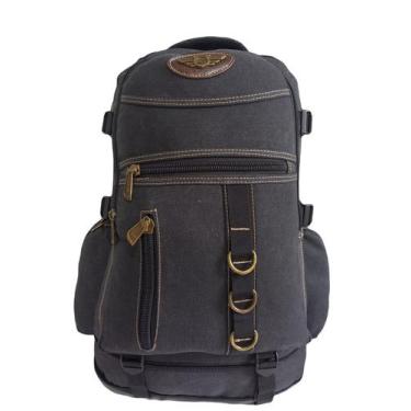 Imagem de Mochila Camping Trilha Viagem Lona  Reforçada - KVN , Preto