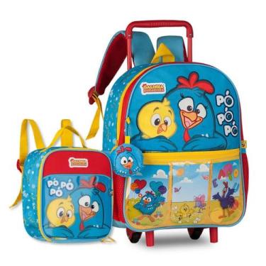 Imagem de Mochila Galinha Pintadinha Kit Bolsa Escolar com Lancheira - Clio
