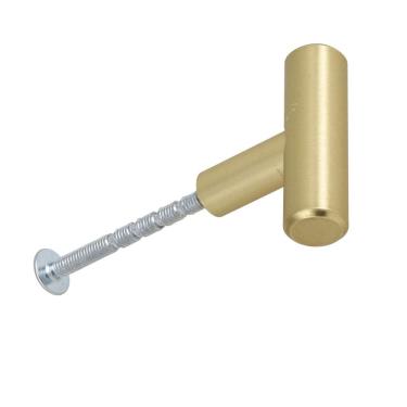 Imagem de Puxador Para Móveis Aço Dourado Latão Escovado 12Mm 1 Peça