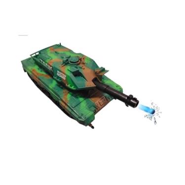 Imagem de Carrinho Controle Remoto Tanque Guerra Bolinha Gel Novidade Verde