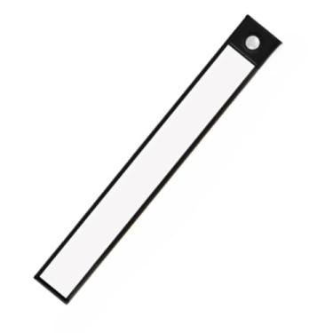 Imagem de Arandela de Parede em Formato de Barra, Luminária com Sensor de Movimento, Sem Fio e Recarregável para Interior de Portas e Armários(1,60CM | PRETO)