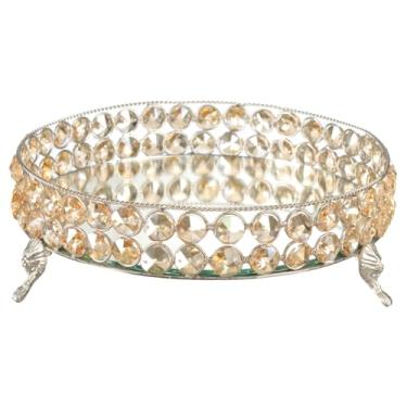 Imagem de Bandeja Decorativa Espelhada Cristal Luxo Banheiro Lavabo
