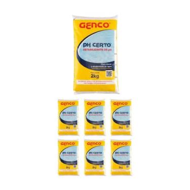 Imagem de Kit 7 Ph Certo Elevador Alcalinizante Piscinas 2kg - Genco