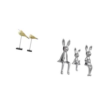 Imagem de Fenteer Esculturas de Figuras de Animais Modernas para Mesa, Entrada de Quarto, Armário Interno, Estante, Decoração, Pássaro, Família, Estátuas,