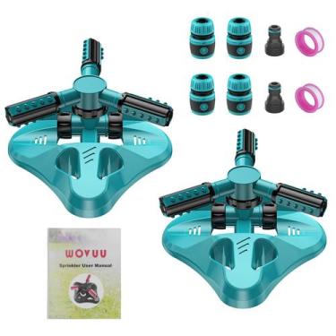 Imagem de Aspersor de gramado WOVUU Upgrade, giratório de 360 graus, pacote com 