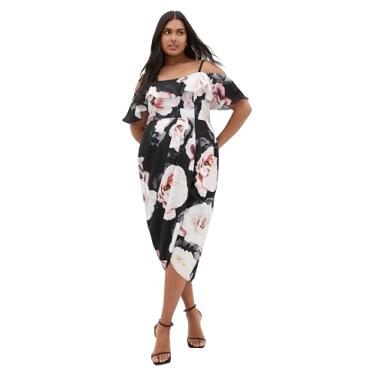 Imagem de City Chic Vestido coquetel feminino plus size - Love Me Do, Austin Floral, 52