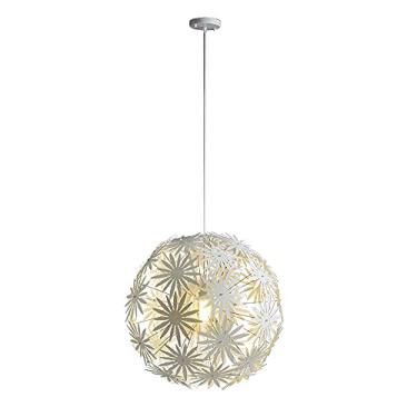Imagem de YQSLQZZ 1 luminária pendente de globo de luz, lustre branco moderno para sala de jantar, luzes de teto suspensas de ilha de cozinha com altura ajustável, para entrada de corredor, sala de estar