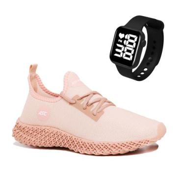 Imagem de Tenis Feminino Cross Esport Treino Leve Enerzy Com Relogio Quadrado - 