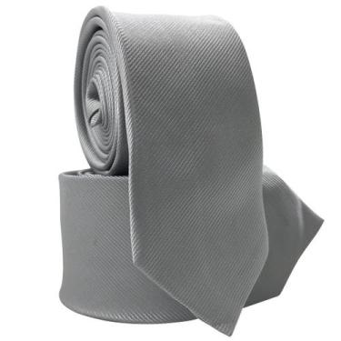 Imagem de Gravata Social Risco Fino Padrinho Evento - oem, Cinza claro risco fin