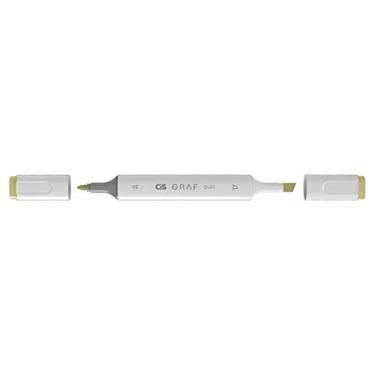 Imagem de Graf Duo Marcador Artistico c/ 2 Pontas (Ogiva/Chanfrada), CIS, Yellow Green, Blister com 1 unidade