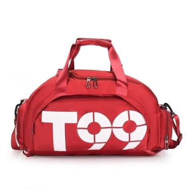 Imagem de Bolsa Mala Esportiva Mochila Costa Transversal Fitness Treino Futebol Academia impermeável(vermelho)