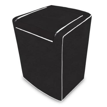 Imagem de Capa Protetora p/Máquina d Lavar 10kg 11kg 13kg 14kg 15kg Zíper (P,Preta)