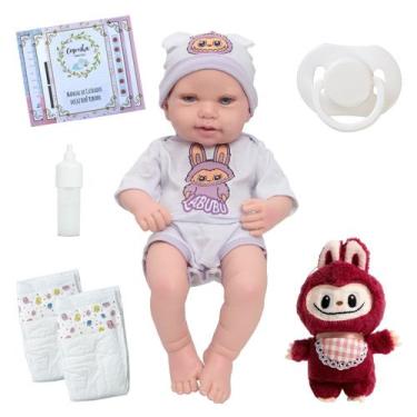 Imagem de Bebê Reborn Realista Princesa 43cm Roupa Labubu Itens - Cegonha Reborn