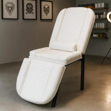 Imagem de Maca Fixa 3 Posições Reclinável Tatuagem Estética Massagem Compact One Diamante (Branco)