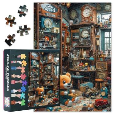 Imagem de Puzzles for Adults 1000 Pieces, Teddy Bear Jigsaw Puzzle, Antique Shop Jigsaw Puzzles, Challenging Game Home Decor Birthday Party Gift Toy for Adults Seniors 20X27 INCH