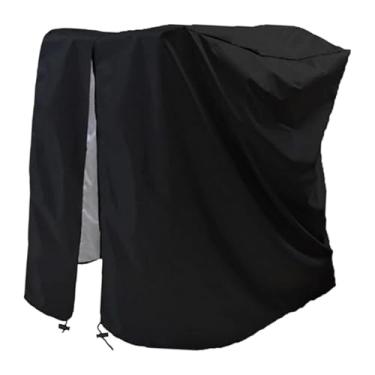 Imagem de menolana Capa protetora para esteira, acessórios de montagem simples, garagem para equipamentos de ginástica, proteção contra poeira multiuso, tecido Oxford, Preto