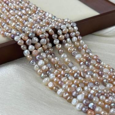 Imagem de Zotoone Contas de pérolas barrocas naturais irregulares cultivadas em água doce, contas soltas para fazer você mesmo, pingentes, brincos, joias, 36 cm