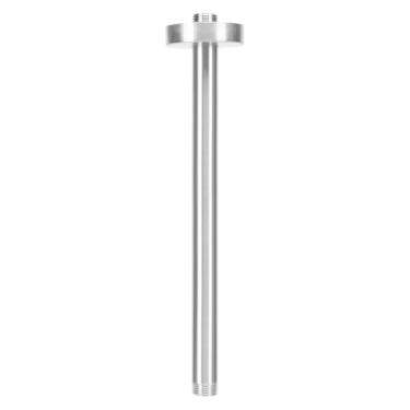 Imagem de NearMoon Braço de chuveiro montado no teto com flange e fita de teflon, conexão universal 1/2 NPT braço redondo reto para chuveiro de chuva fixo, aço inoxidável espesso (30,5 cm, níquel escovado)