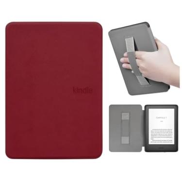 Imagem de Capa Kindle Paperwhite 12ª Geração 7” (SA569P e SA568B) e Kindle Colorsoft 1ª Geração (SA58CB e SA59CP) – Auto Hibernação – Fechamento Magnético – Ergonômica e com Alça de Suporte (Bordô)