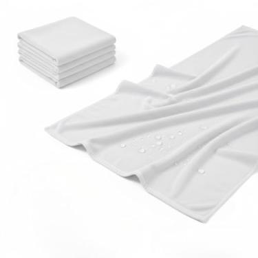 Imagem de Toalha Banhao, Toalha de Academia, Natação, Piscina E Esportes(140x70cm)(Branca)